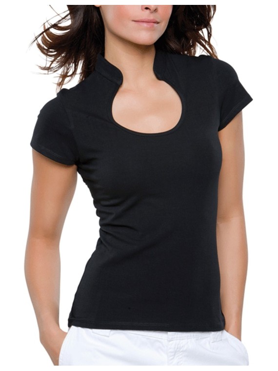 T-shirt femme Col Omega