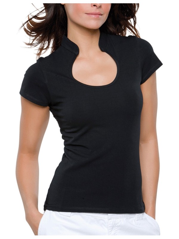T-shirt femme Col Omega