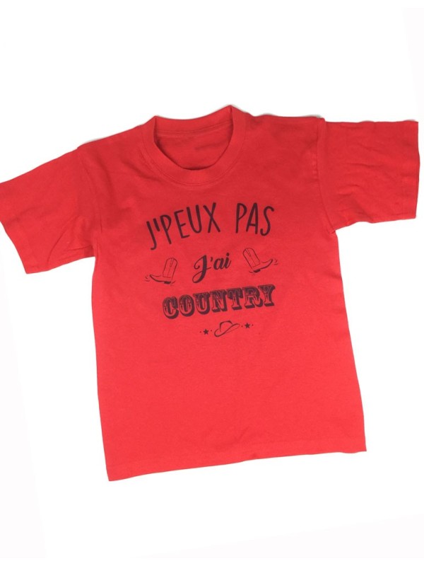 J' peux j'ai country - t-shirt enfant rouge