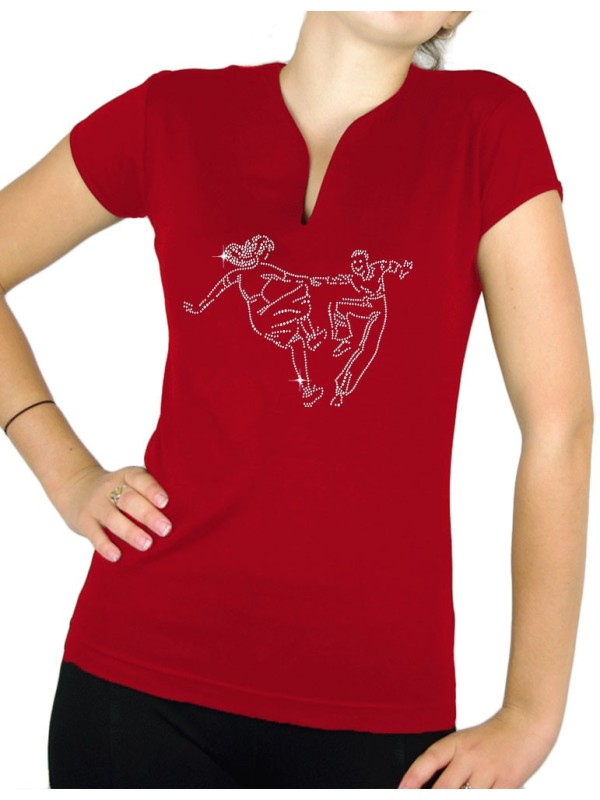 Danseurs - T-shirt femme Col V