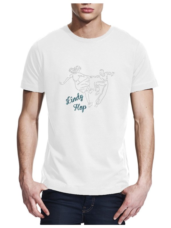 Danseurs lindy hop strass -T-shirt homme