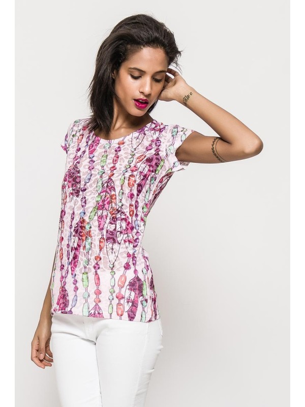 t-shirt Perles & Plumes